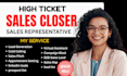 sales closer sales representative b2b sales rep cold calling appointment setting