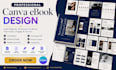 design canva ebook design, lead magnet, workbook editable pdf and canva templat