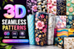design modern 3d seamless pattern, repeat pattern design, and tumbler wrap
