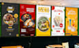 do digital menu board, static tv menu, modern menu design