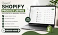 setup shopify product listing data entry manually upload content images editing