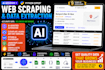 do web scraping and build custom python scraping bots