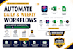 automate daily and weekly workflows, excel, google sheets using apple shortcuts