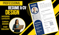 design a professional resume and cv in canva
