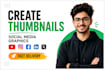 design youtube thumbnails and social media graphics