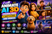 animate ai 3d characters, cartoons and videos