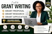 do grant writing, grant proposal, grant research, and grant application