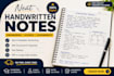 write neat handwritten notes, letters and custom texts
