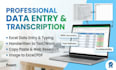 do excel data entry and handwriting document transcription
