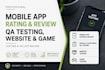 do mobile app QA testing, app rating review website, game testing IOS app review
