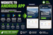 convert your website into an android webview app and publish it