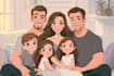 create sweet disney style portrait for anniversary gift