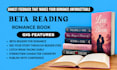 beta read your dark or mafia romance with honest reader feedback
