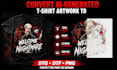 prepare ai generated tshirt design for dtf printing in 1hour