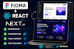 convert figma to react nextjs and tailwind website