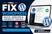 fix wordpress bugs, errors and website issues