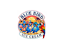design unique delightful blue bird and ice cream logo  satisfaction guarantee