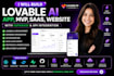 build lovable ai app, mvp, saas, website with supabase API