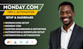 setup monday CRM monday automation API integration project management monday com