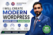 create a modern wordpress website or landing page using elementor