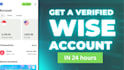 create verified wise account personal and business grey