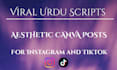 write urdu scripts and design canva posts for instagram