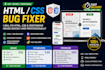 fix HTML CSS bootstrap responsive bugs professionally