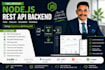 develop nodejs rest API backend using express and mongodb