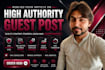 do guest posting outreach and build high quality backlinks