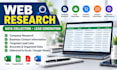 do web research, data collection and lead generation