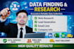 do web research, internet research, and data collection