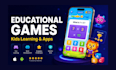do educational game development and kids learning game in unity educational game