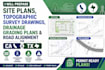 site plan, topographic survey drawing drainage grading plan road alignment ca tx