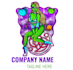 do cartoon logo trippy psychedelic hippie retro design