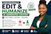 edit and humanize ai generated content professionally