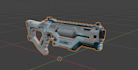 provide a sci fi gun 3d model