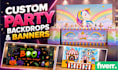 design custom birthday backdrop party banner