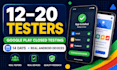 provide 12 testers for google play closed testing 14 days