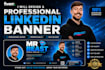 design a professional linkedin banner and matching profile picture
