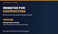 build a custom website for contractors and construction companies