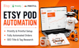 setup etsy print on demand store with printify and printful automation