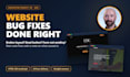fix HTML, CSS, and javascript bugs on your website