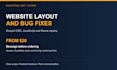fix website layout and CSS or javascript bugs