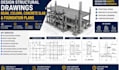 design structural drawings beam column, concrete slab and foundation plans
