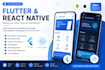 do mobile app development, android ios app as flutter react native developer