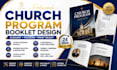 design church program booklet, church flyer, event flyer, funeral program