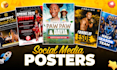 do poster design, movie poster, church flyer, event and party flyer design