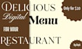 design a custom digital restaurant menu in canva