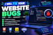 fix HTML CSS and javascript bugs fast