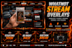 create animated whatnot stream overlays, alerts, webcam frames and tickers